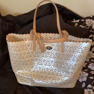 Used Coach pearl tote bag